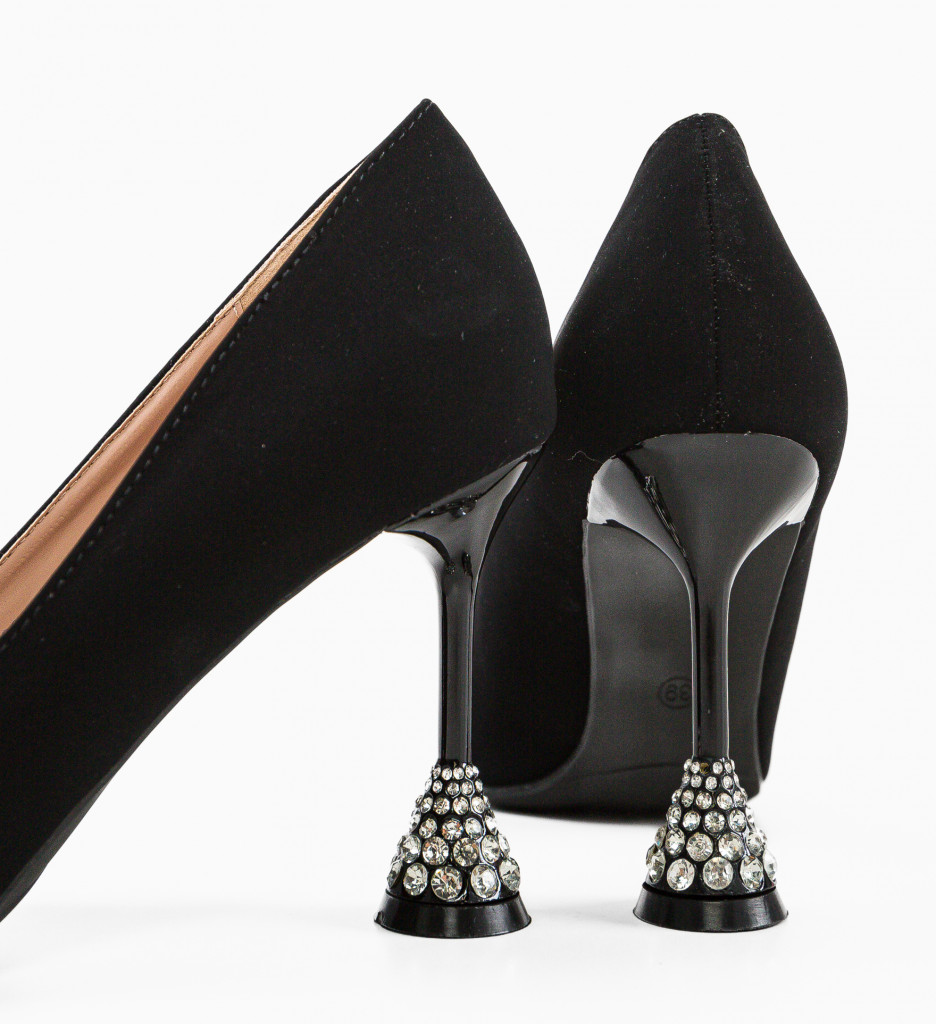 Pantofi dama Havarah Negri cu toc elegant - imagine 7