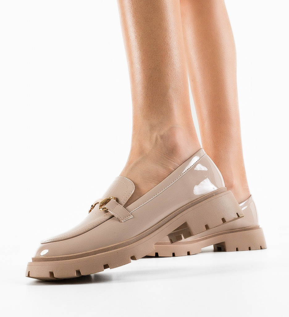 Pantofi Casual Gobba Bej - Confort & Stil - imagine 5
