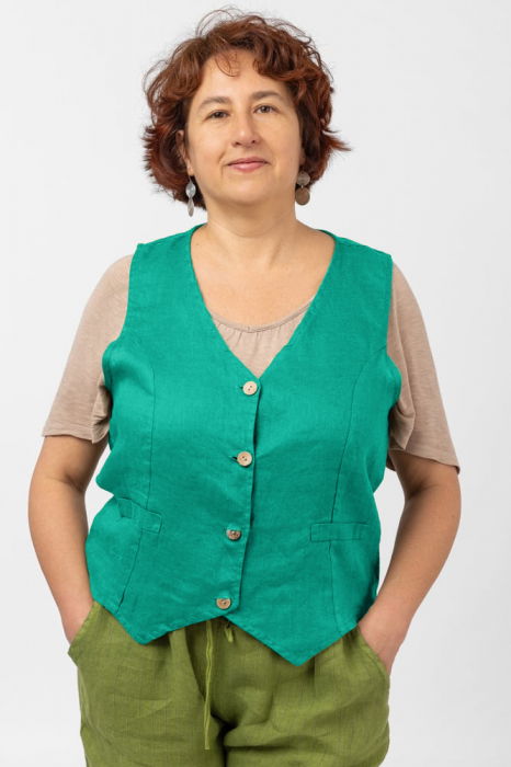 Vesta Shopika In Turcoaz Design Asimetric