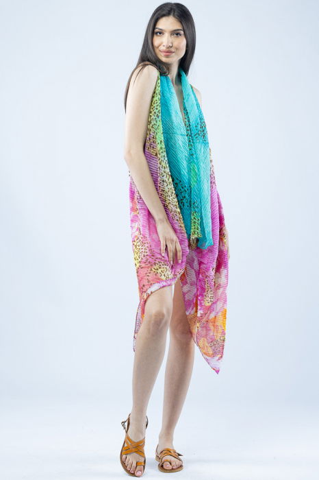 Pareo Plisat Matasos Shopika | Print Animal - imagine 1