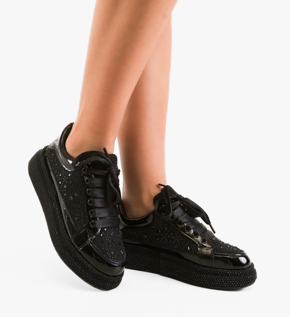 Sneakers Dama Trente Negri - Confort Sport - imagine 3