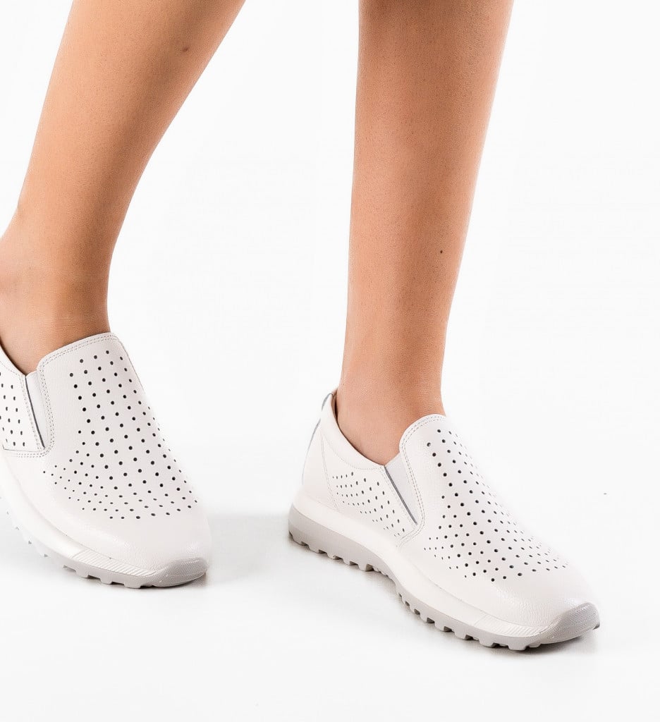 Pantofi Casual Damaris Albi - Confort și Stil - imagine 4