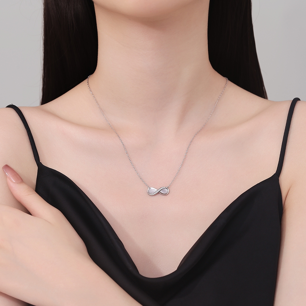 Lanțisor Argint Haifeng Infinit Placat Rhodium - imagine 3