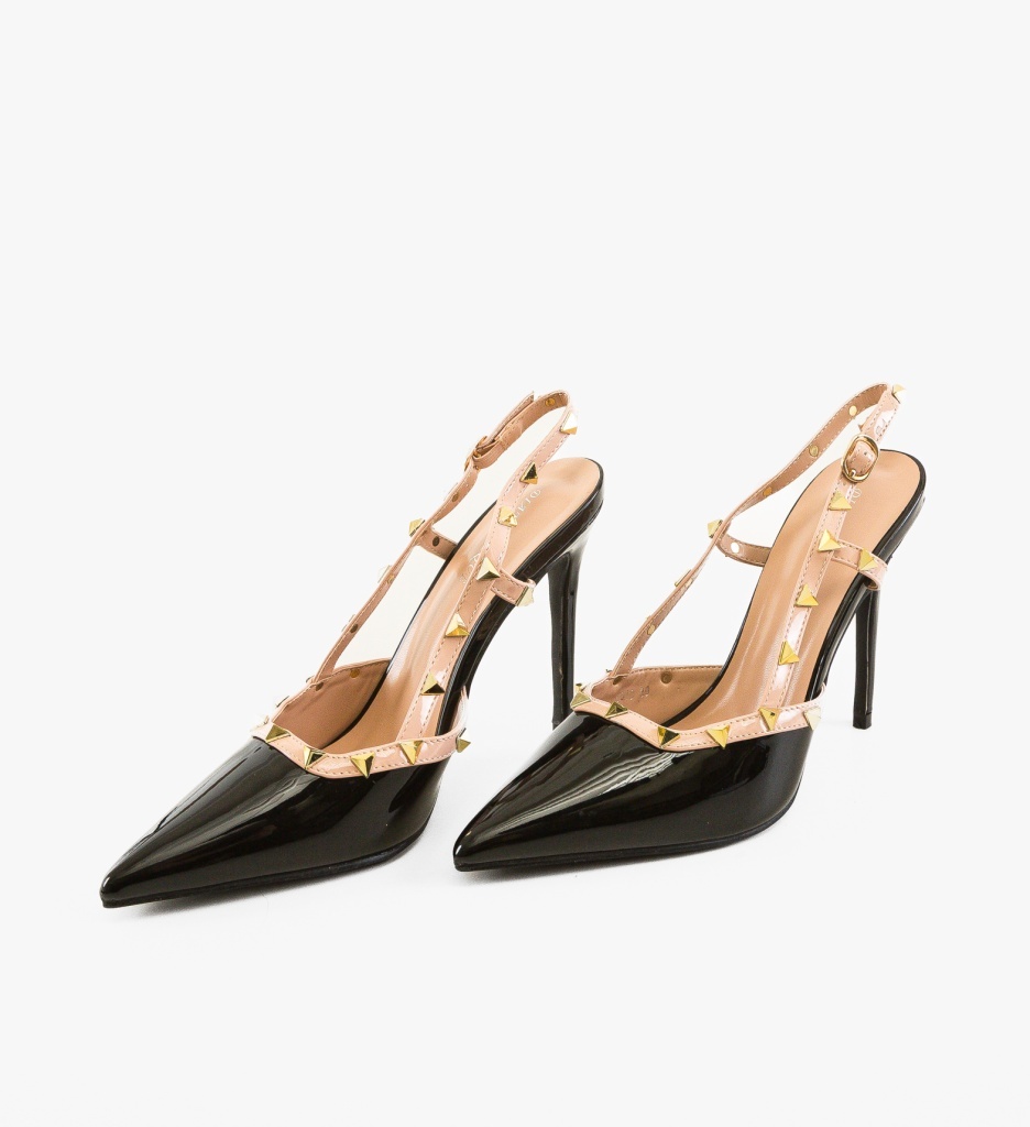 Pantofi Stiletto Tynno Negri Eleganți - imagine 5