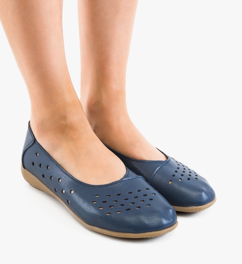 Balerini Dama Vanga Bleumarin Eleganți - imagine 3