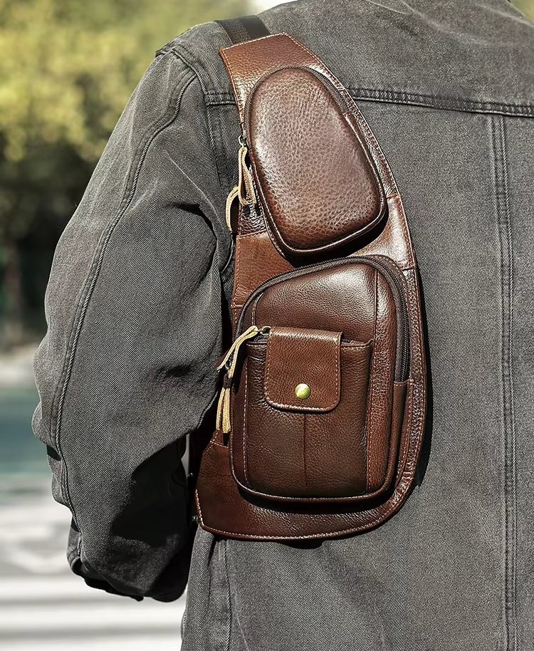Geanta Lior GT3310 Piele Naturala Maro - imagine 3