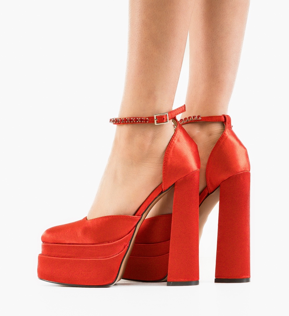 Pantofi dama Rahim rosii - eleganta si stil - imagine 2