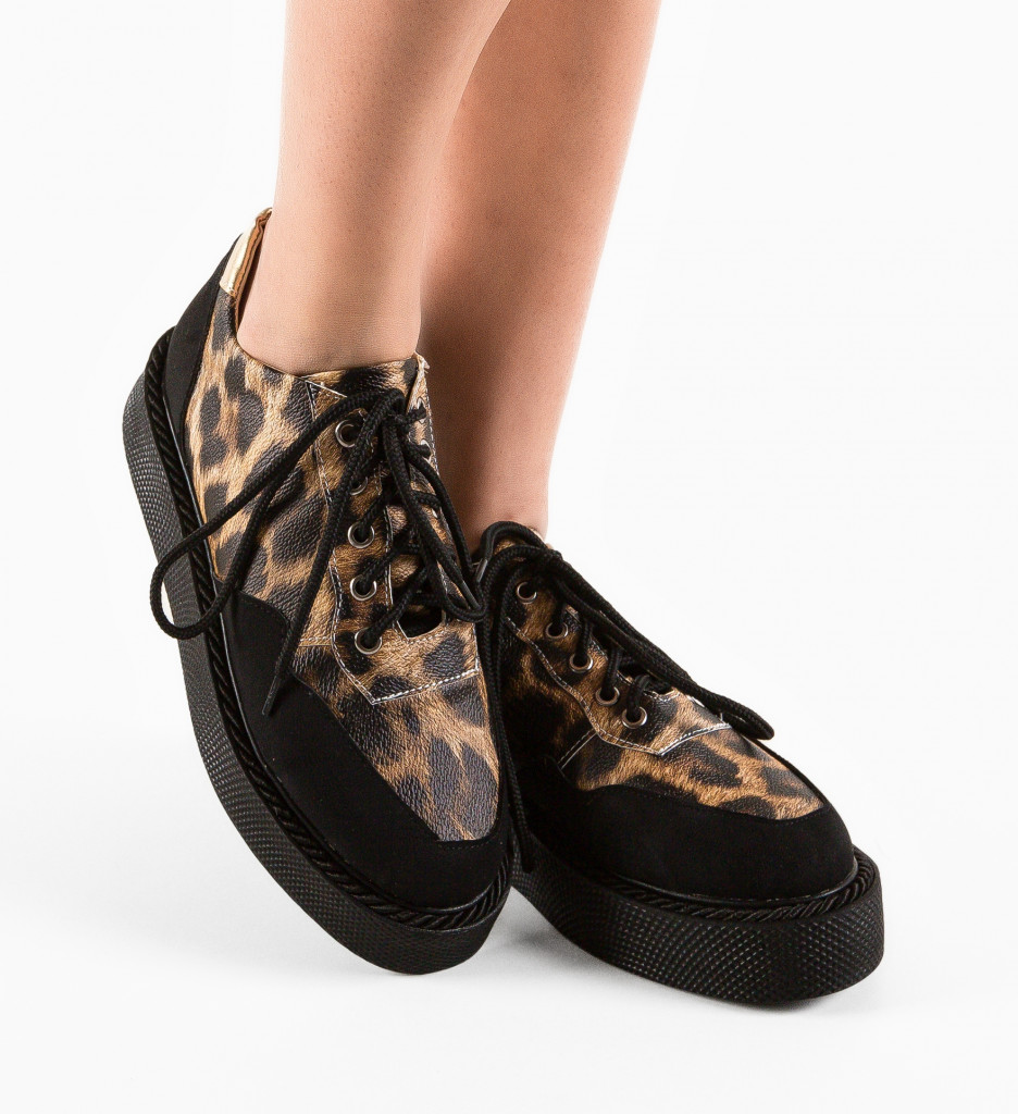 Pantofi Casual Vulpis Negri - Confort & Stil - imagine 2