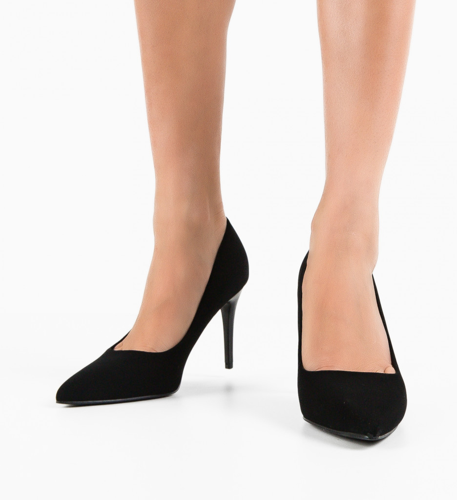 Pantofi cu Toc Kezia Negri 2 - Eleganță și Stil - imagine 2