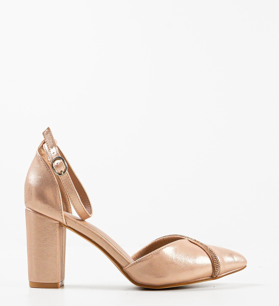 Pantofi Bester Roze cu Toc Eleganți - imagine 5