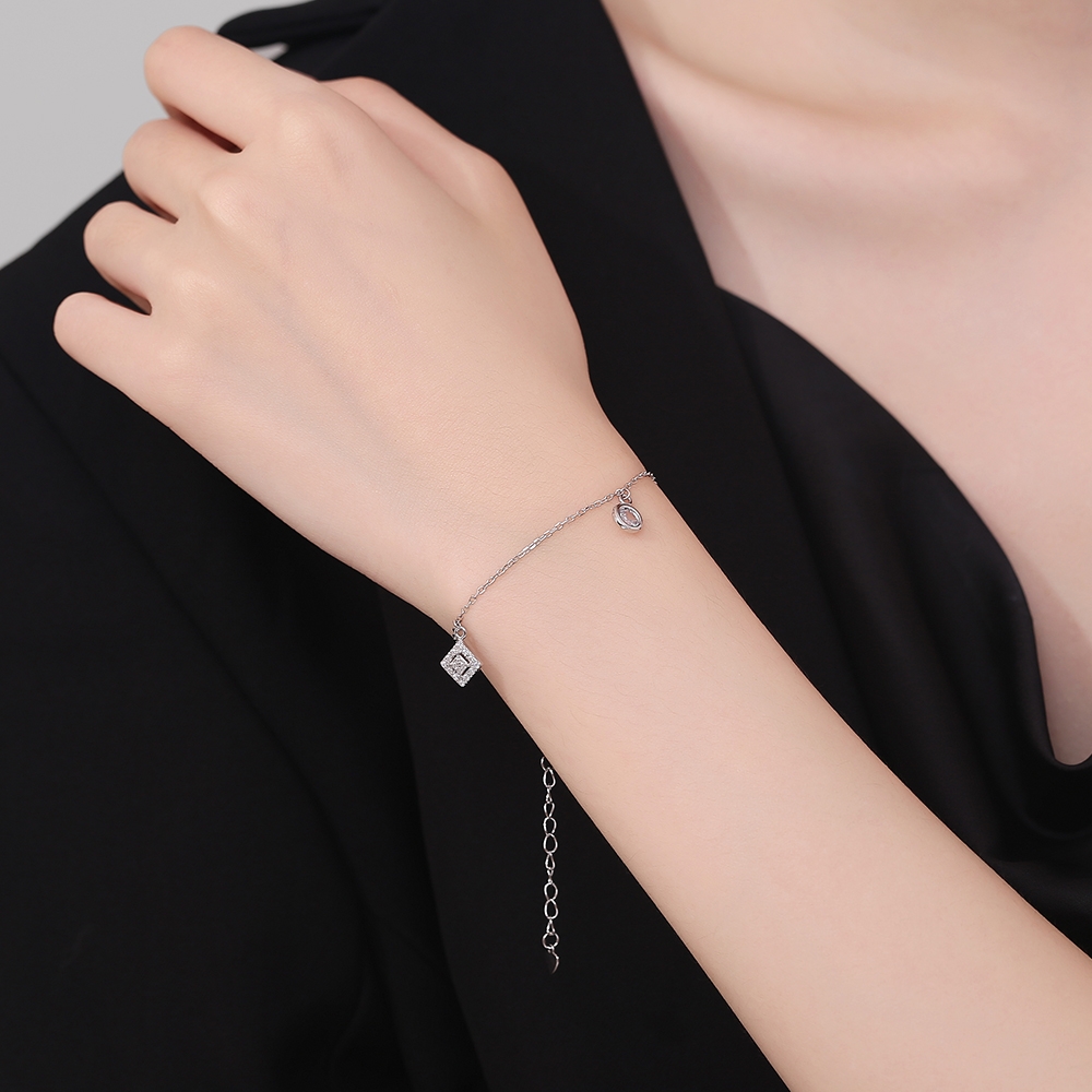 Brățară Argint Haifeng Model Elegant Placat cu Rodiu - imagine 2