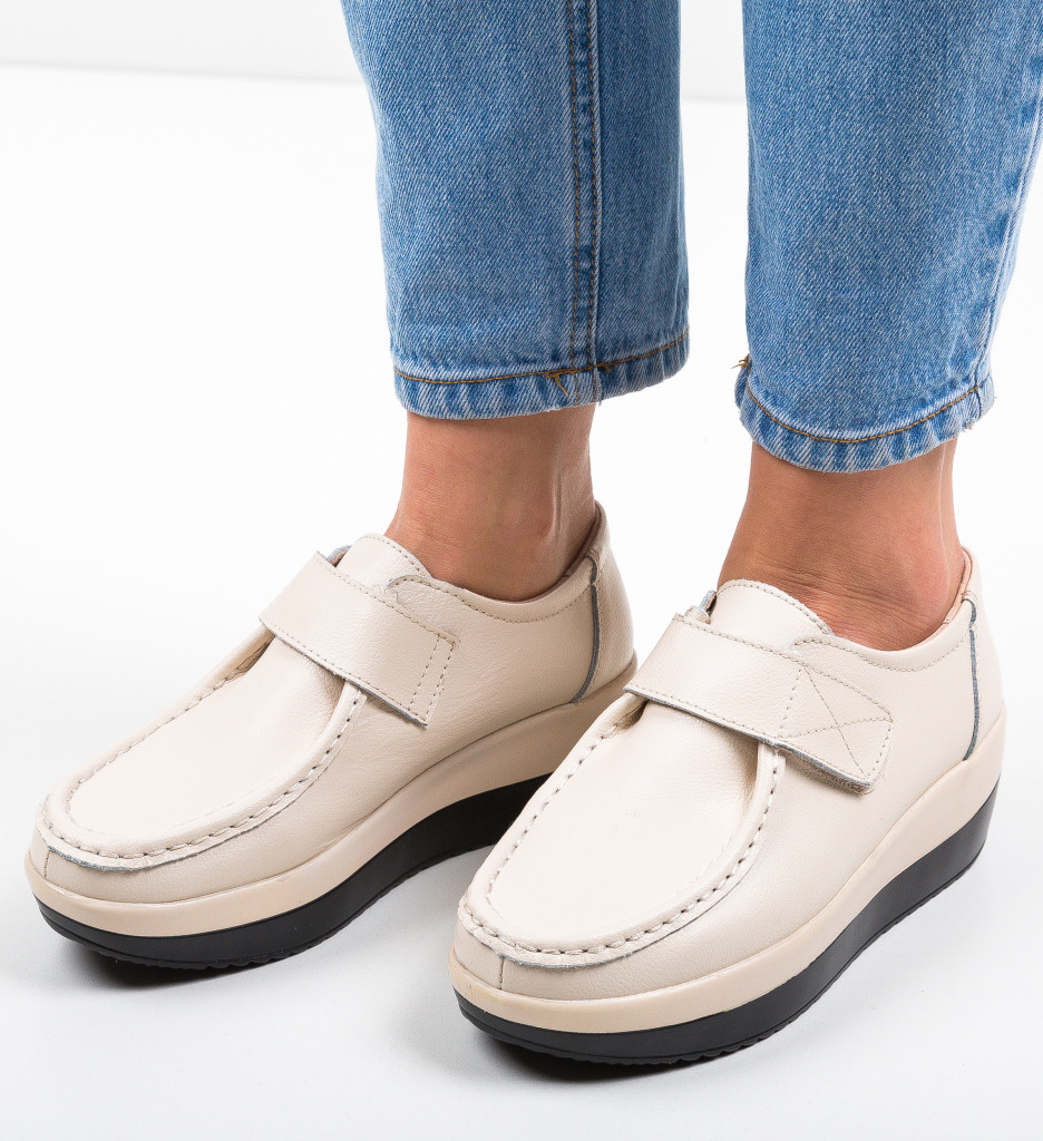 Pantofi Casual Groma Bej | Confort și Eleganță - imagine 2
