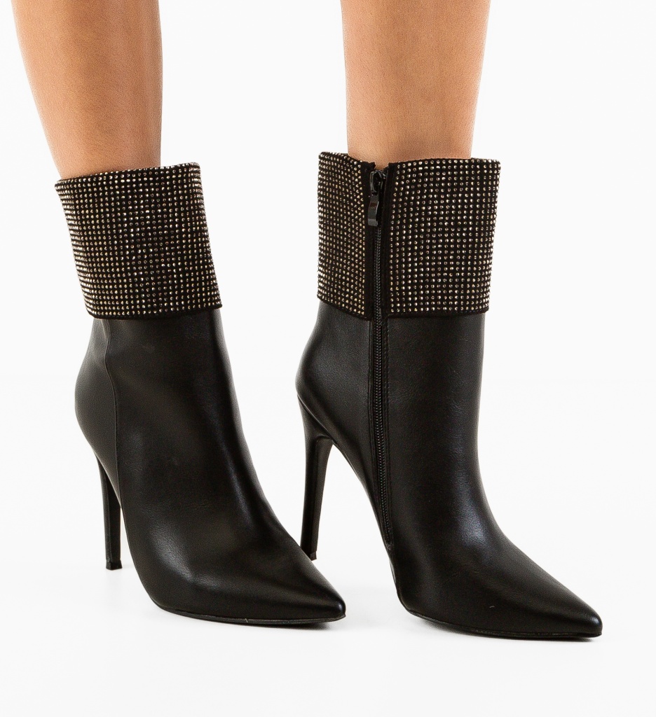 Botine Durga Negre - Eleganță și Confort - imagine 3