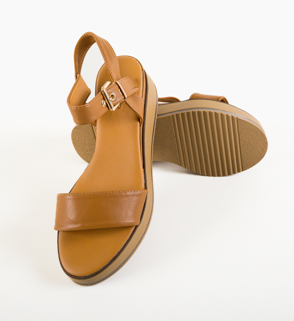 Sandale Platforme Dama Camel | Confort & Stil - imagine 7