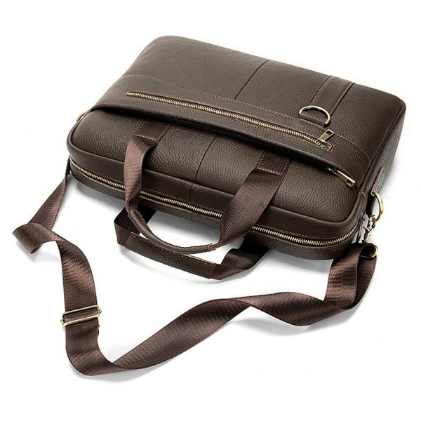 Servieta David GT1313 Piele Naturală Laptop Maro - imagine 4