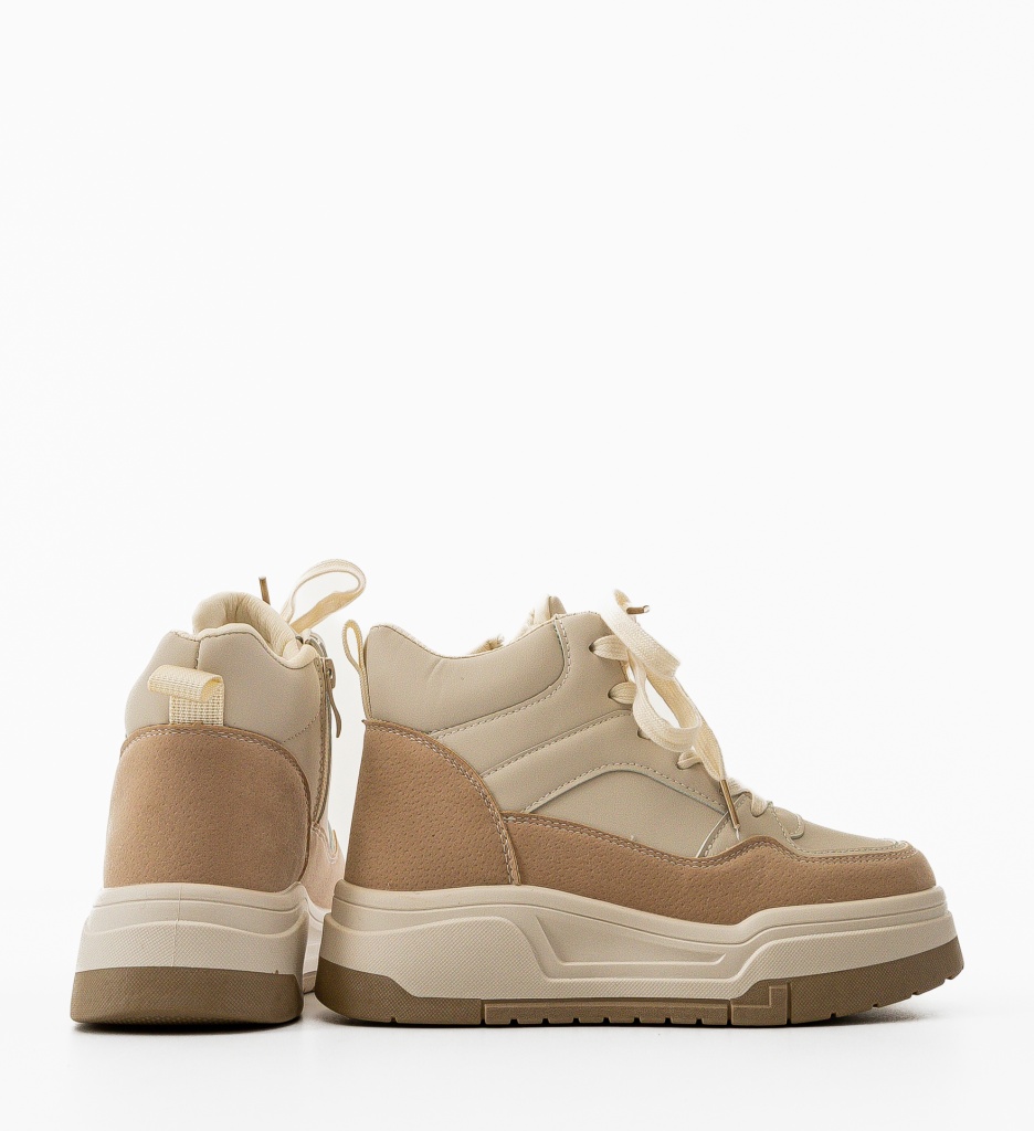 Sneakers Dama Nesku Bej - Confort și Stil - imagine 4