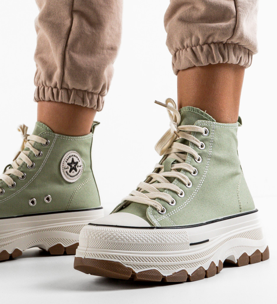 Sneakers Dama Puss Verzi - Confort și Stil - imagine 2