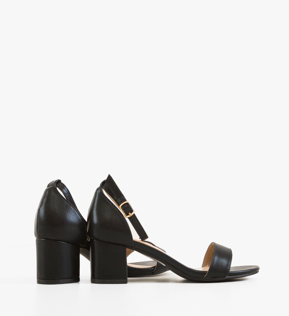 Sandale cu toc Lucano Negre - Eleganță și Confort - imagine 4