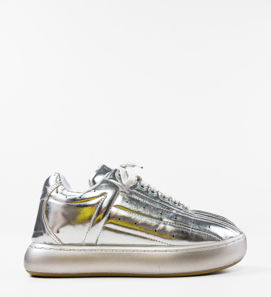 Sneakers Dama Golgar Argintii - Stil și Confort - imagine 6