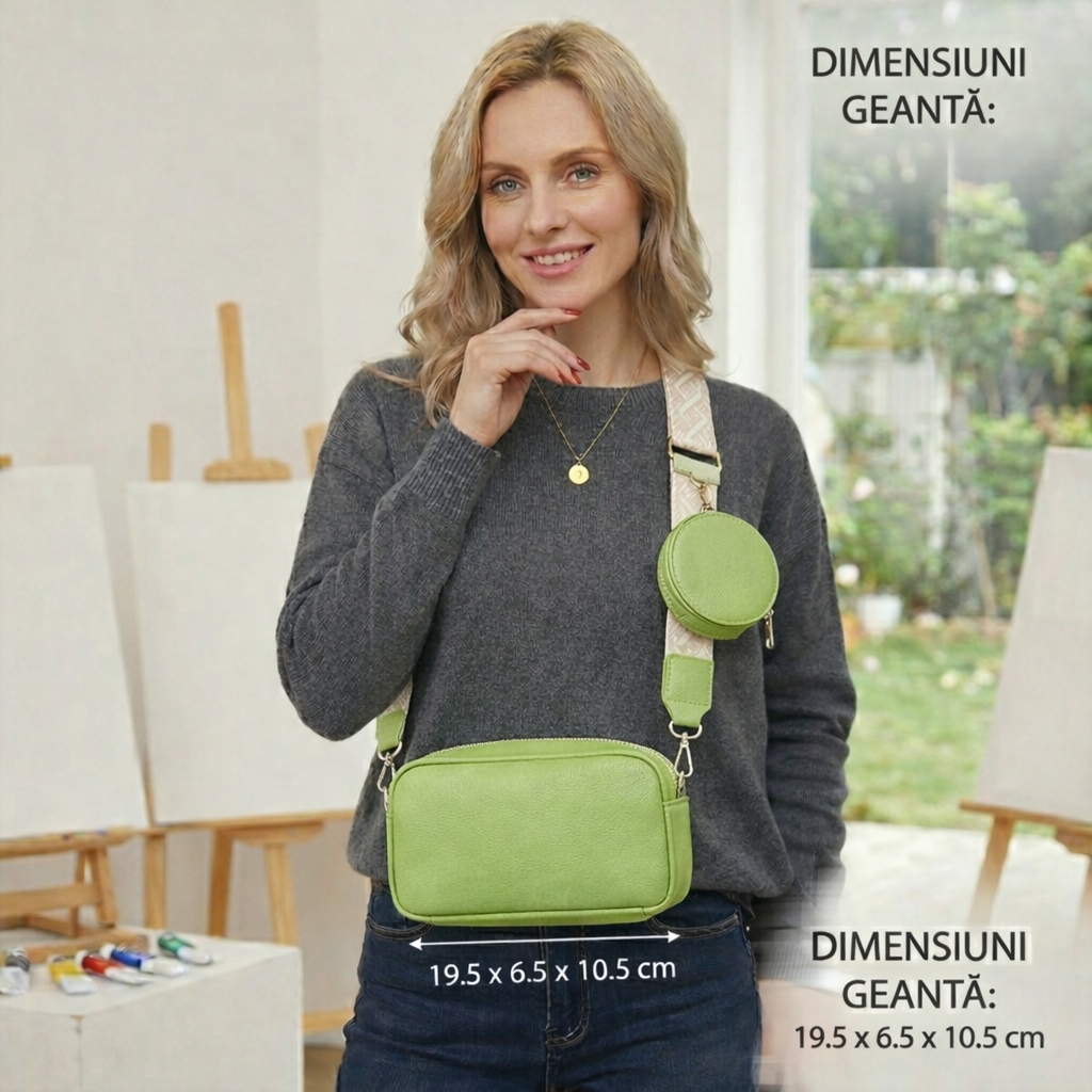 Geanta Dama Delis Verde, Eleganta si Practica - imagine 5