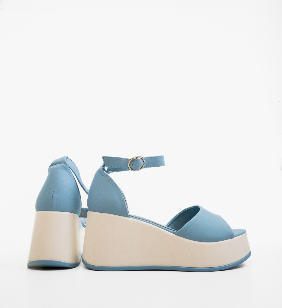 Sandale Platforme Dama Vaska Albastre - imagine 3