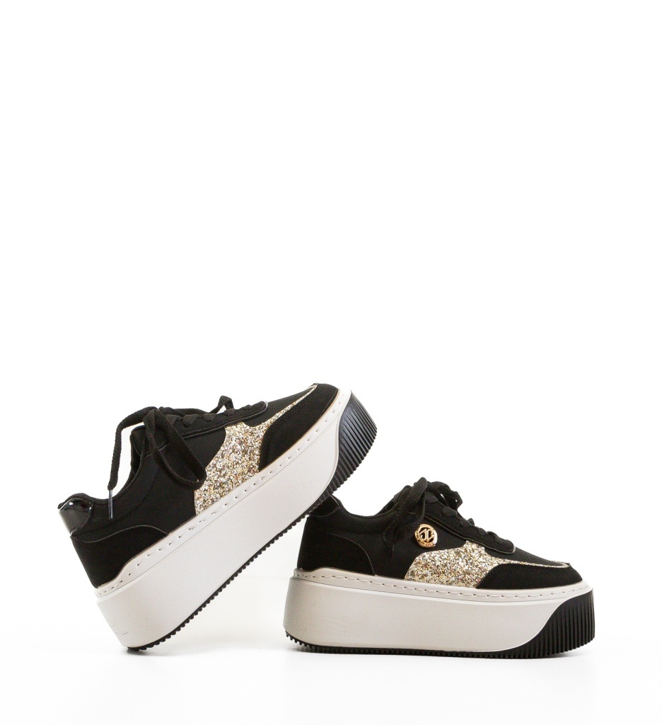 Sneakers Dama Plouta Negri - Confort si Stil - imagine 3