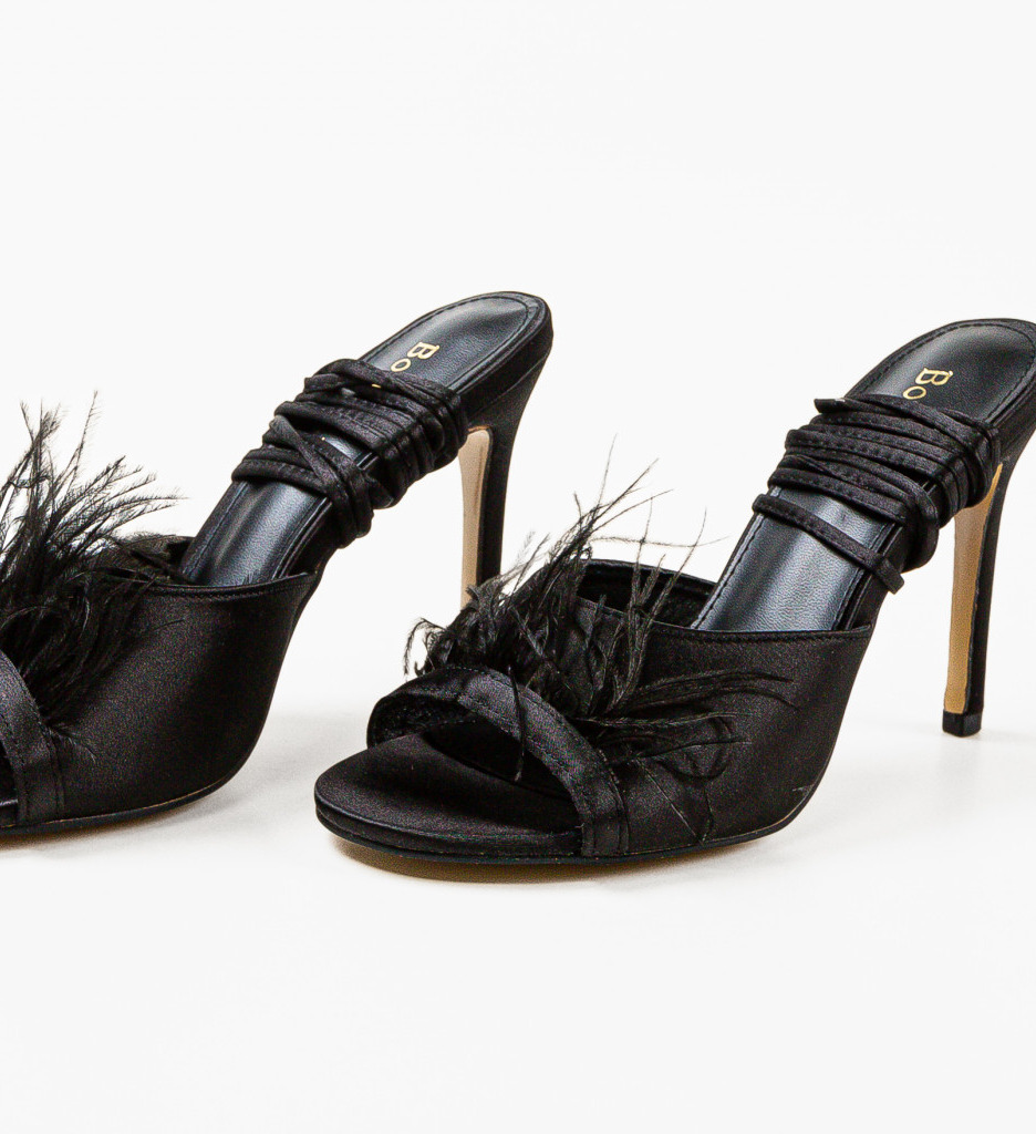 Sandale Toc Kapcev Negre | Design Elegant - imagine 6