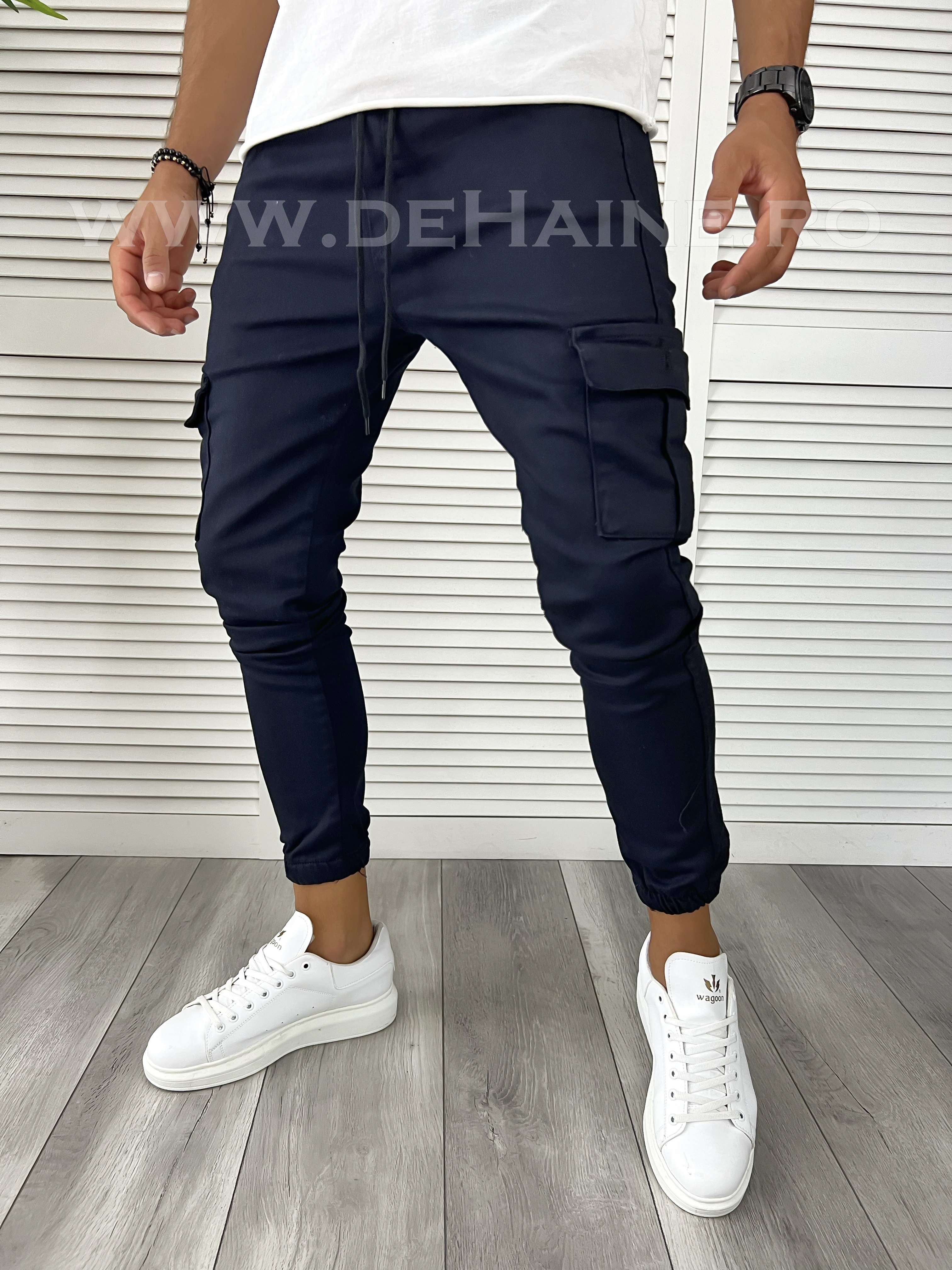Pantaloni barbati casual bleumarin B9245 D2-1.4