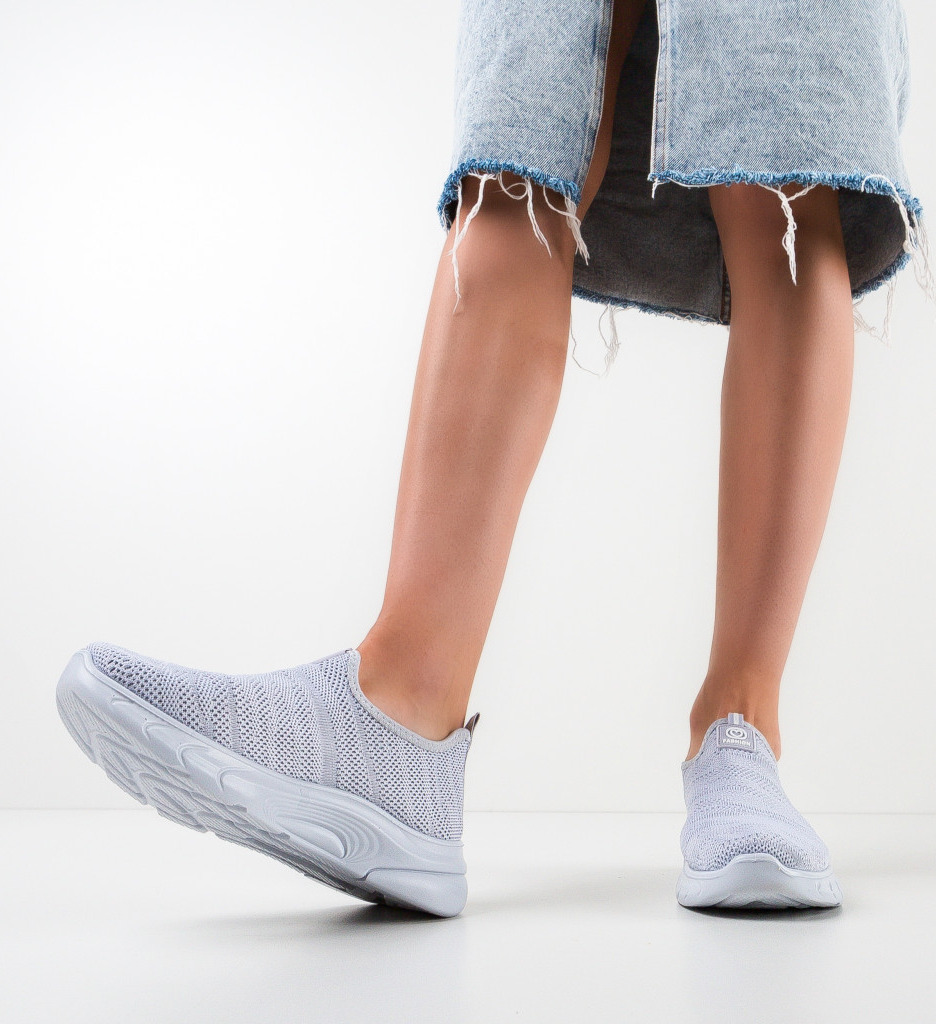 Sneakers Dama Teaha Gri - Confort si Stil - imagine 3