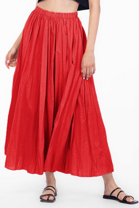 Fusta Clos Rosie Shopika | Bumbac Creponat