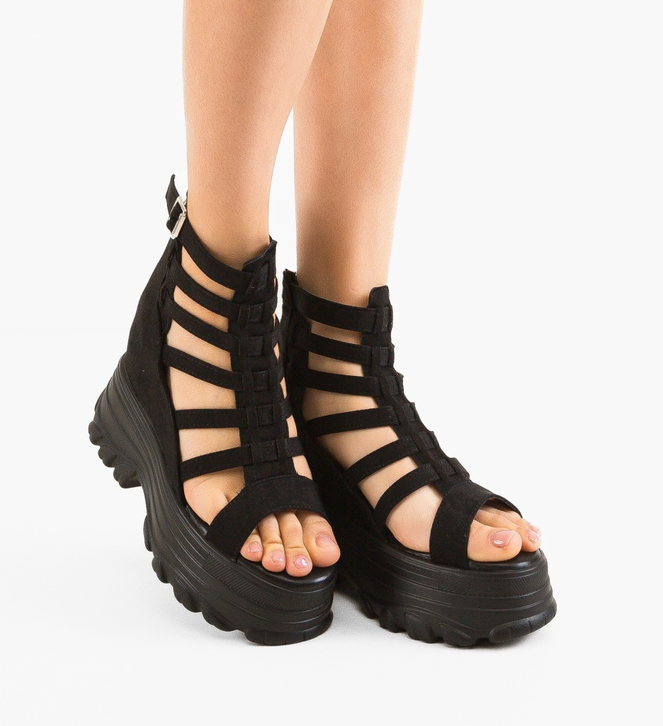 Platforme Aisyah Negre - Eleganță și Confort