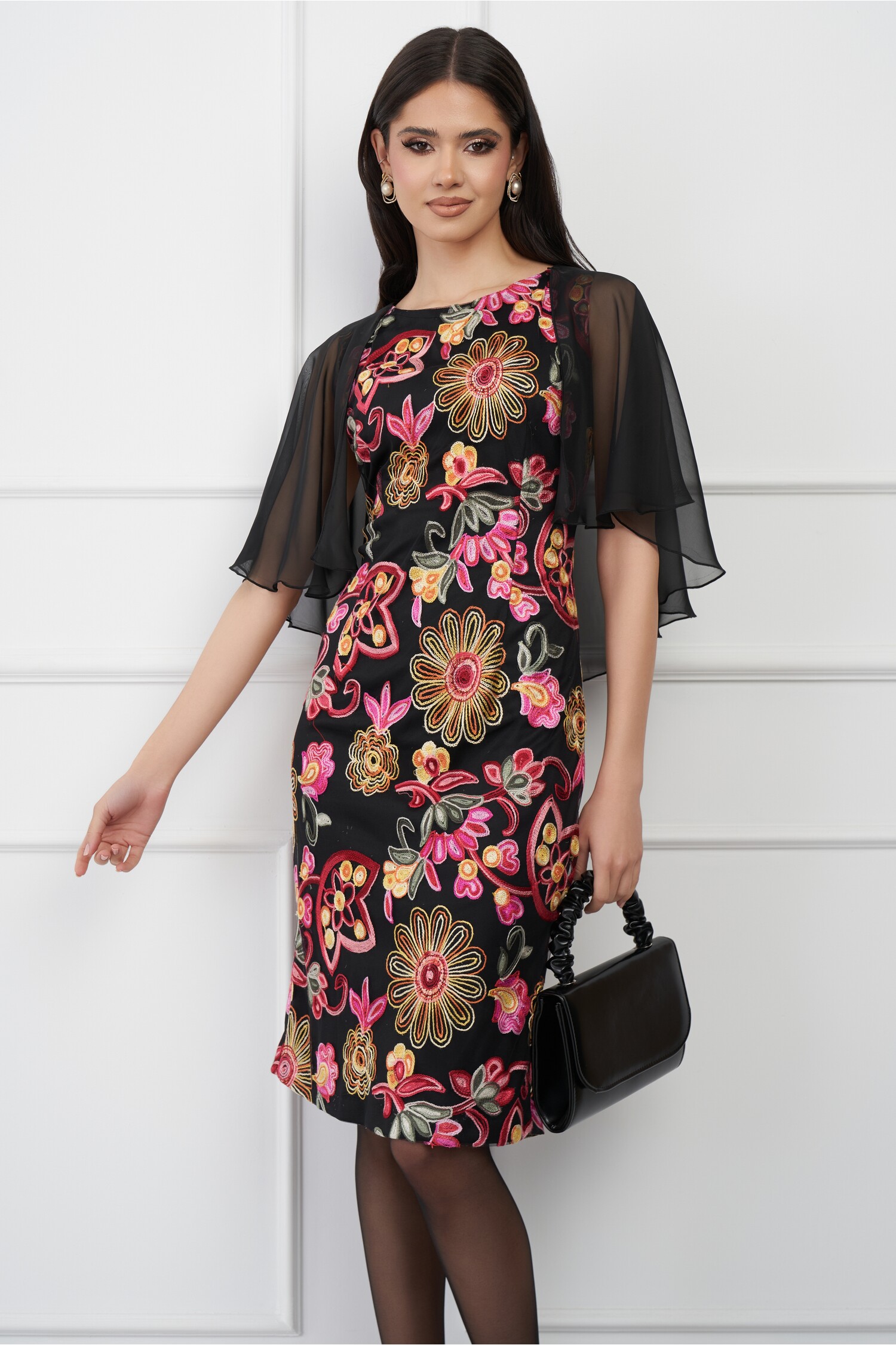 Rochie Dantela Roz Cununie Civilă DY Fashion