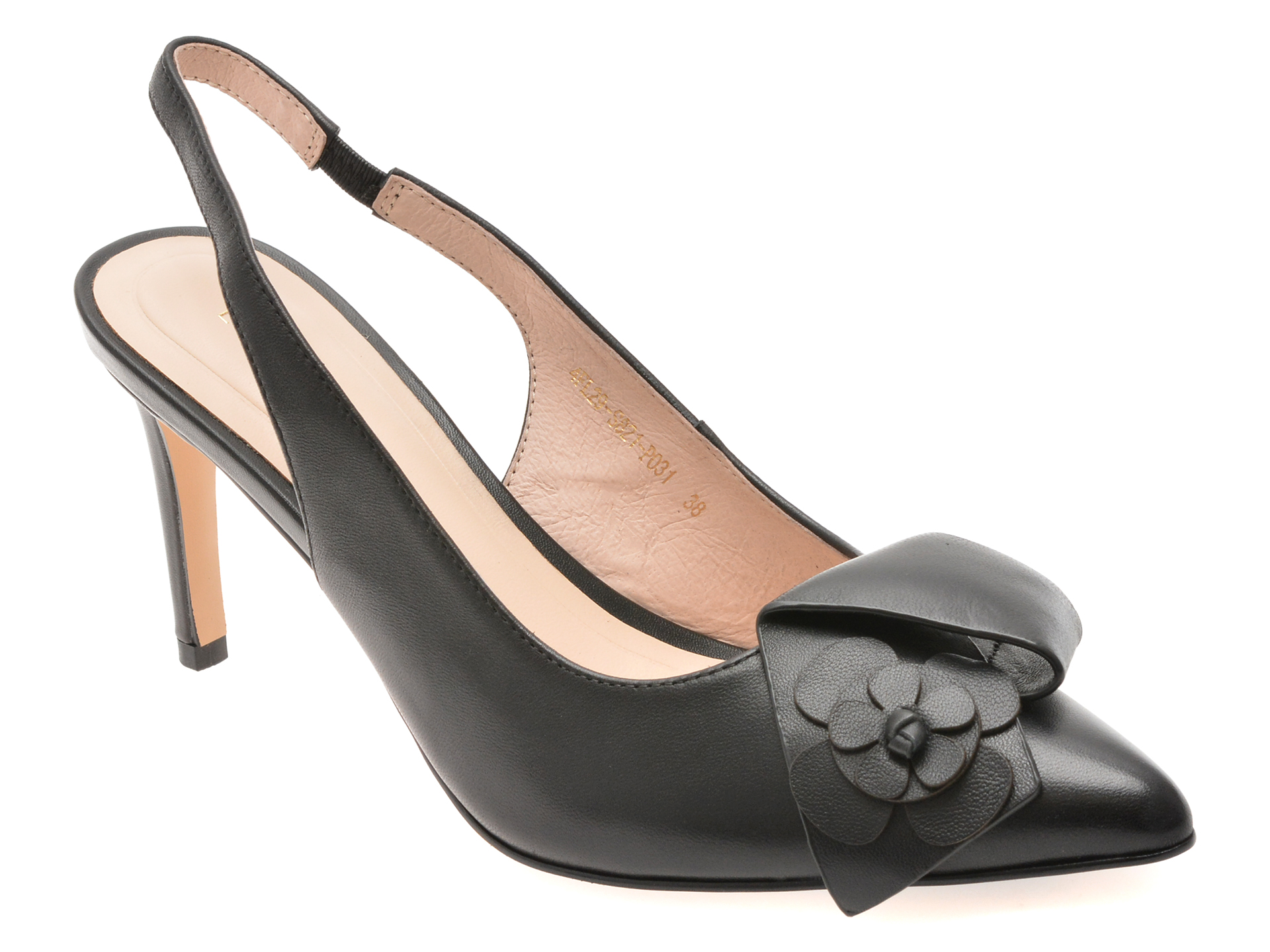 Pantofi Epica negri din piele naturala | Eleganta