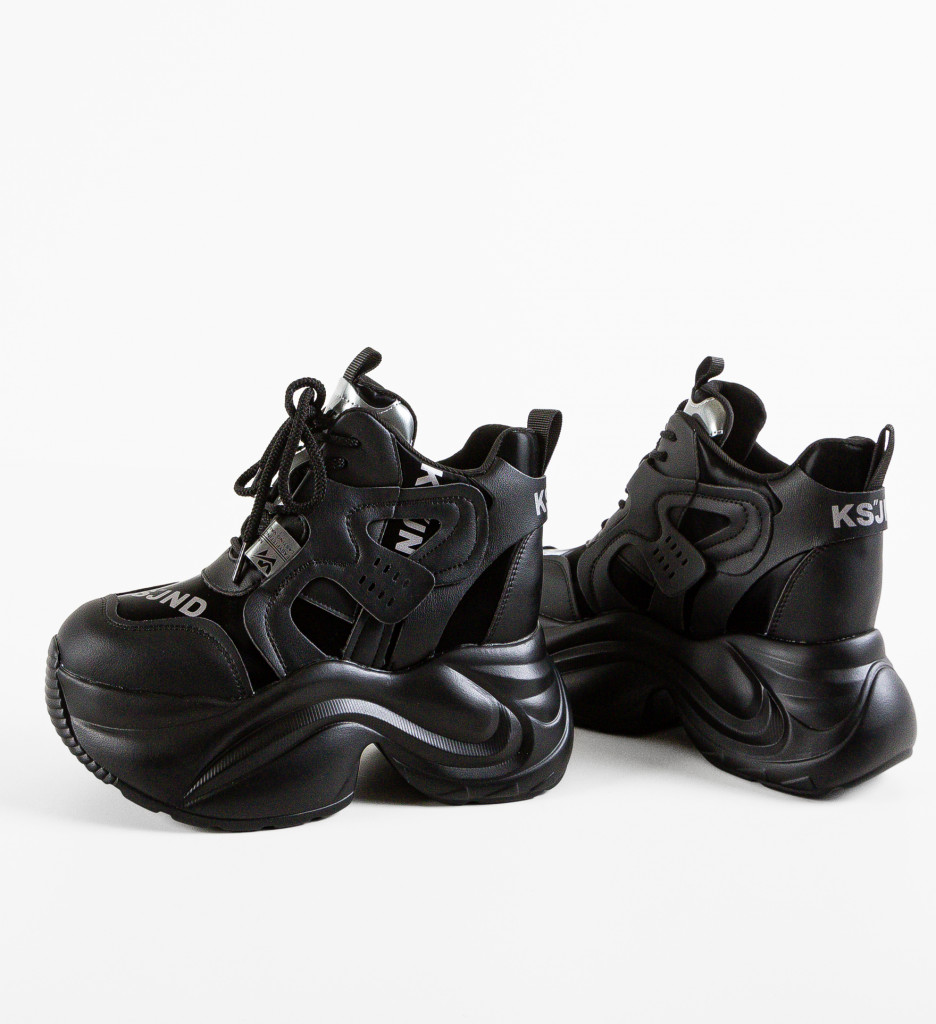 Sneakers Dama Stacee Negri - Confort și Stil - imagine 6