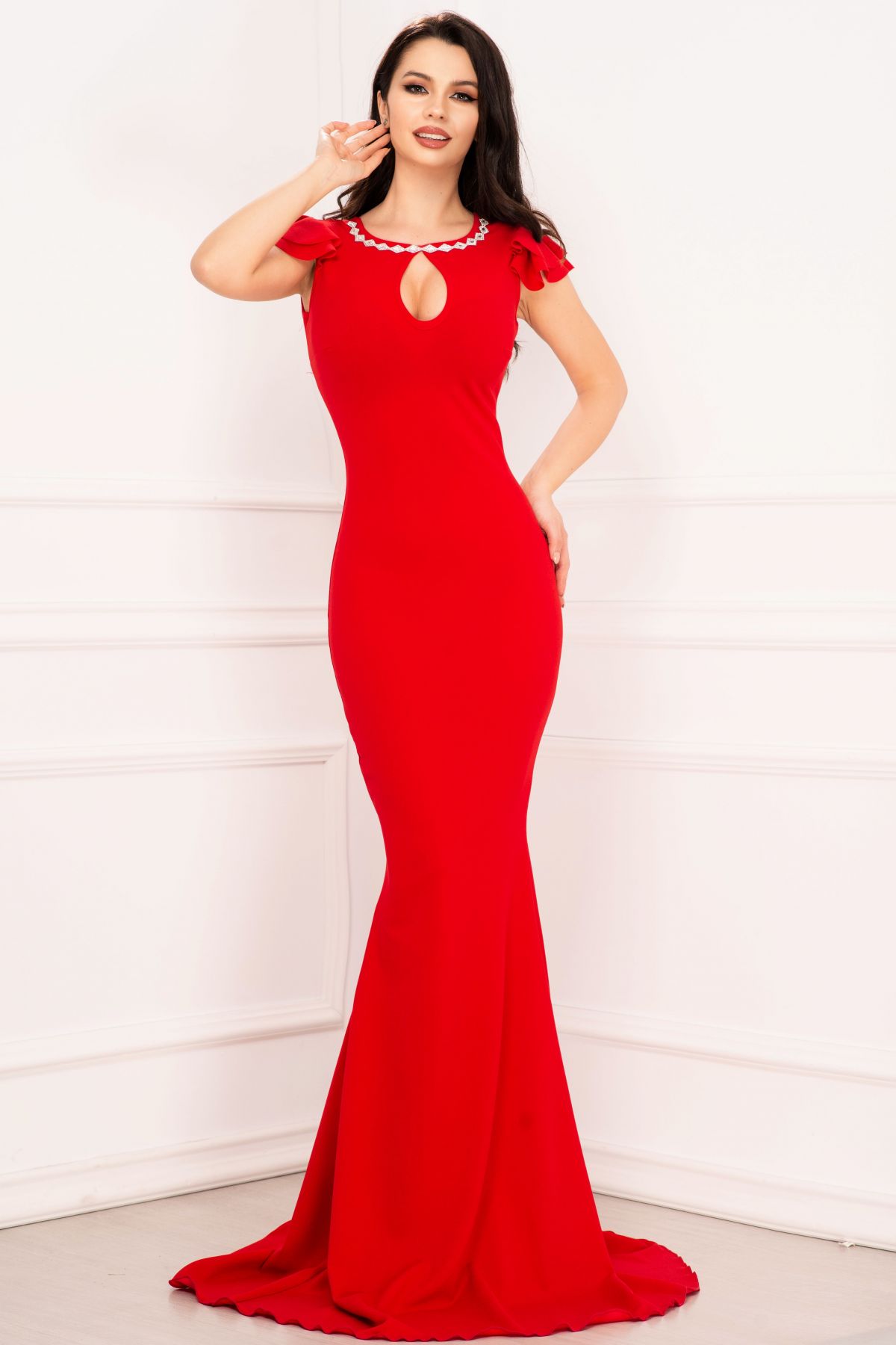 Rochie de Nașă Chanttal Cyntia Roșie Eleganta