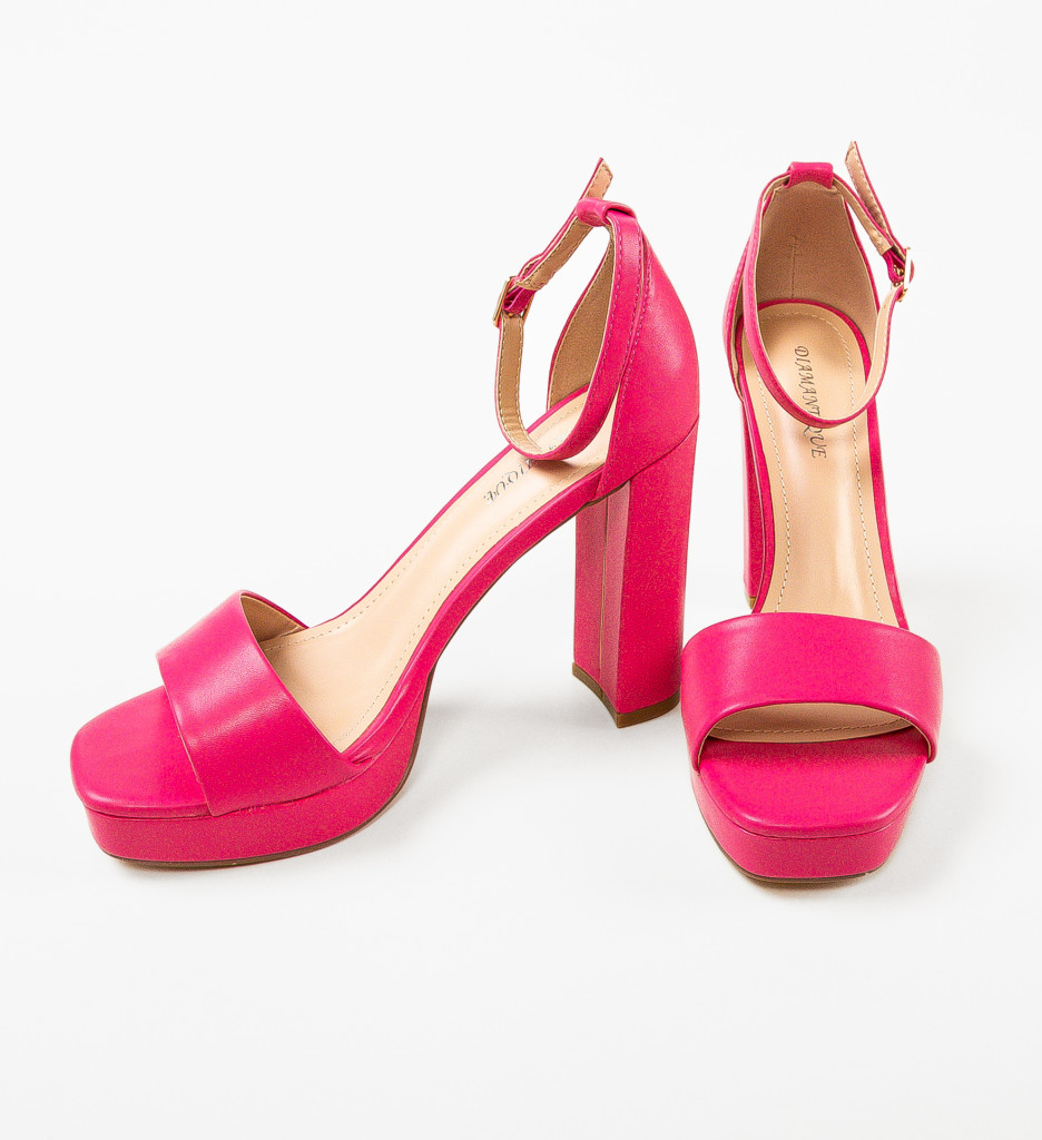 Sandale cu Toc Abimbo Fuchsia | Eleganță - imagine 6