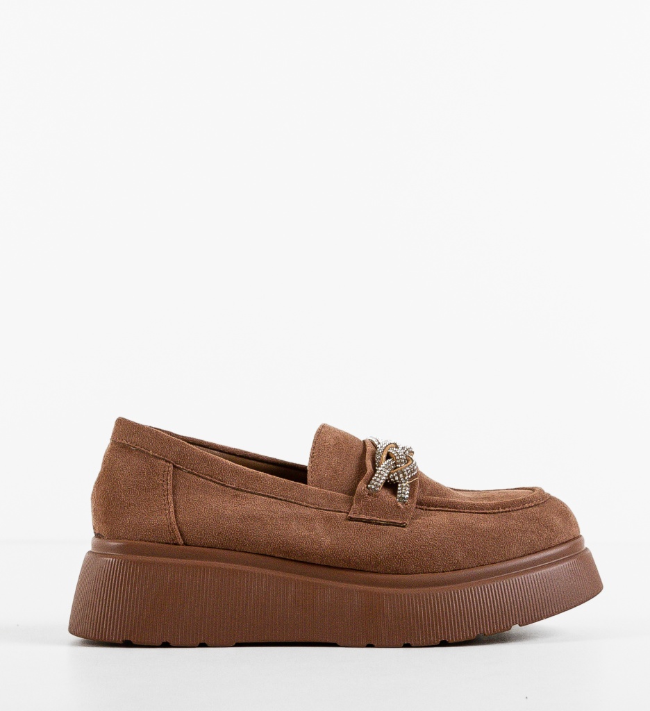 Pantofi Casual Dama Hallel Camel - Confort Stil - imagine 5