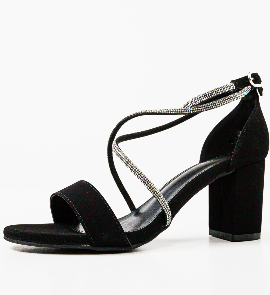 Sandale cu toc Pepper Negre | Eleganță și Stil