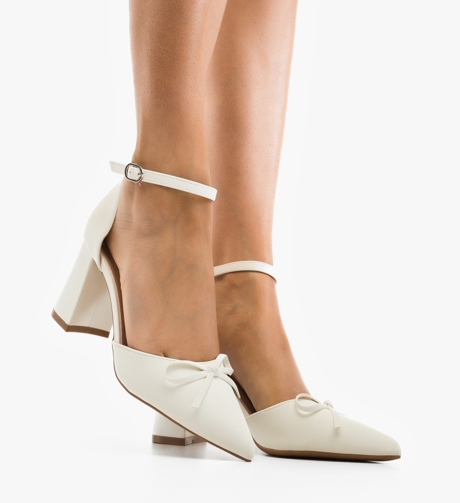 Pantofi dama Pierce Albi, eleganță și confort