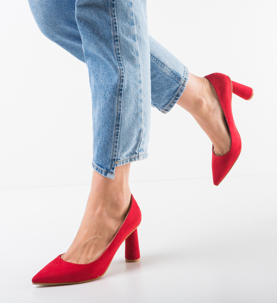 Pantofi Alogolo Rosii cu Toc - Eleganță Maximă - imagine 2