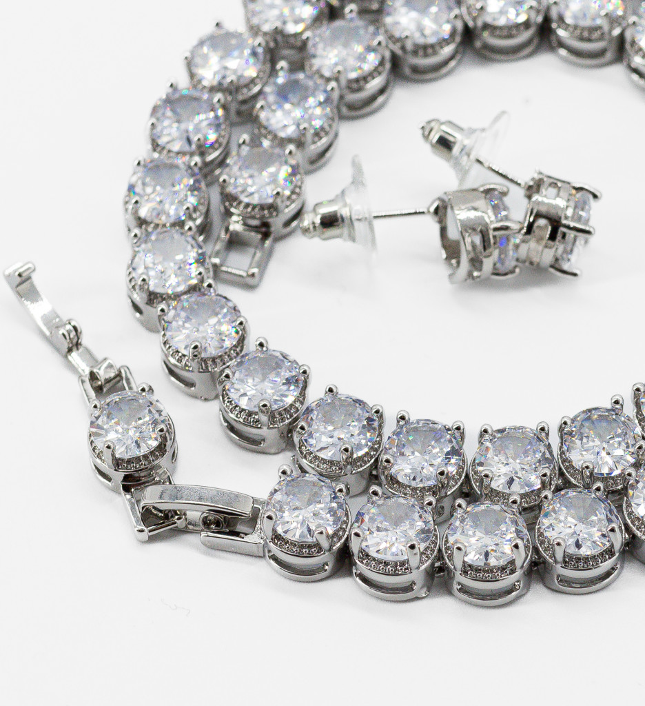 Set Bijuterii Diana Argintiu Eleganță Pură - imagine 4