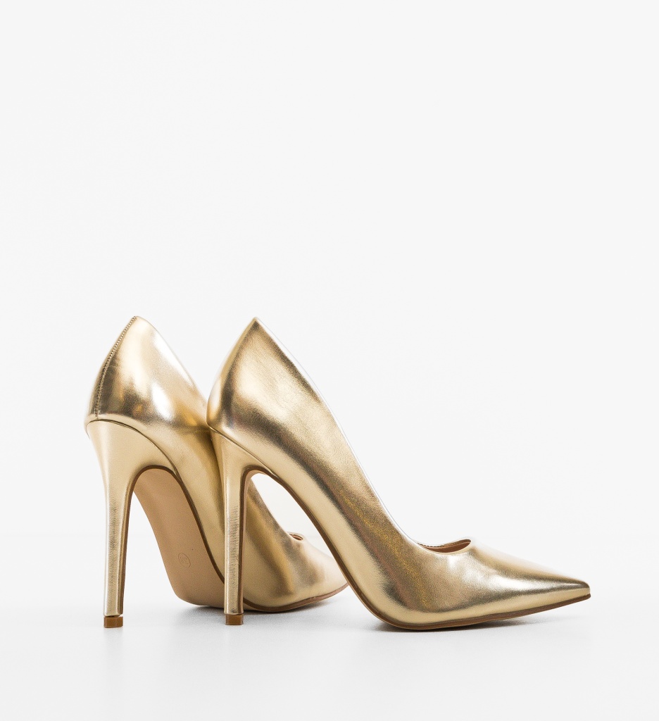 Pantofi Stiletto Aurii Herbie | Eleganță și Stil - imagine 4