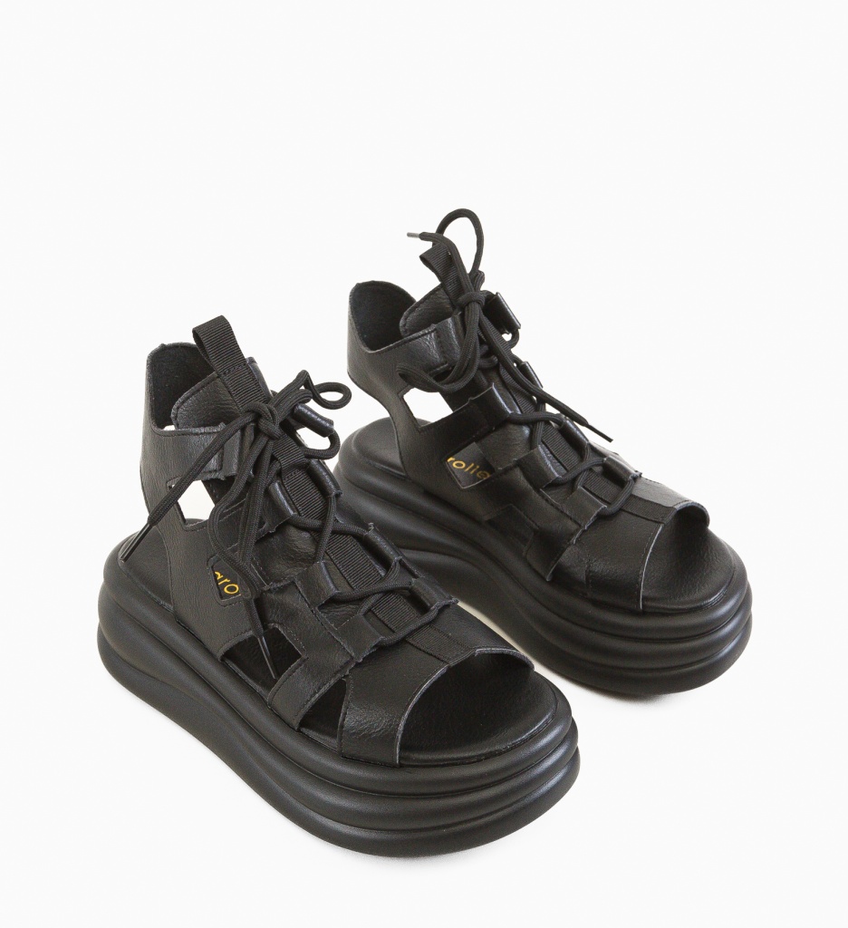 Sandale Dama Hartle Negre - Eleganță și Confort - imagine 6