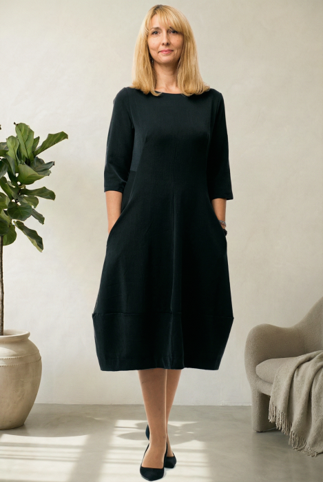 Rochie Neagră Shopika | Elegantă Office - imagine 2
