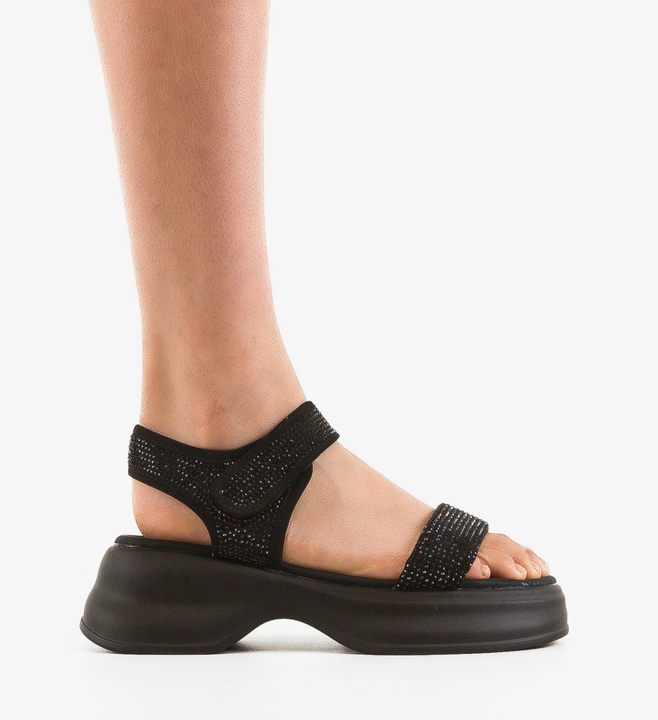 Sandale dama Ross Negre Elegante - imagine 6
