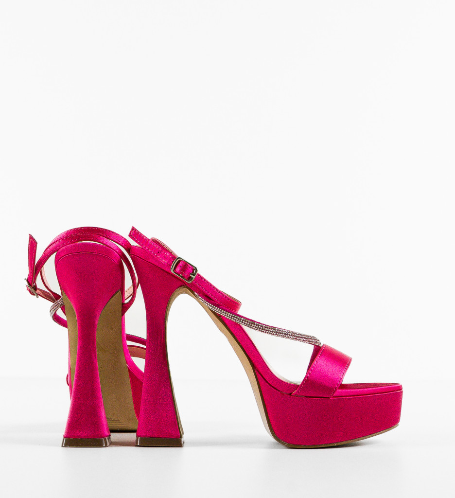 Sandale cu Toc Nastia Fuchsia - Eleganță Vibrantă - imagine 6