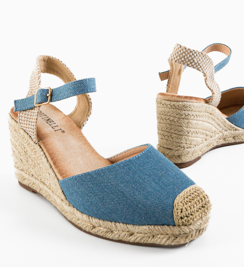 Sandale Platforme Dama Albastre Moana - Stil & Confort - imagine 9