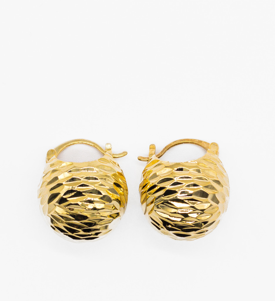 Cercei Moty Aurii – Accesorii Elegante - imagine 2