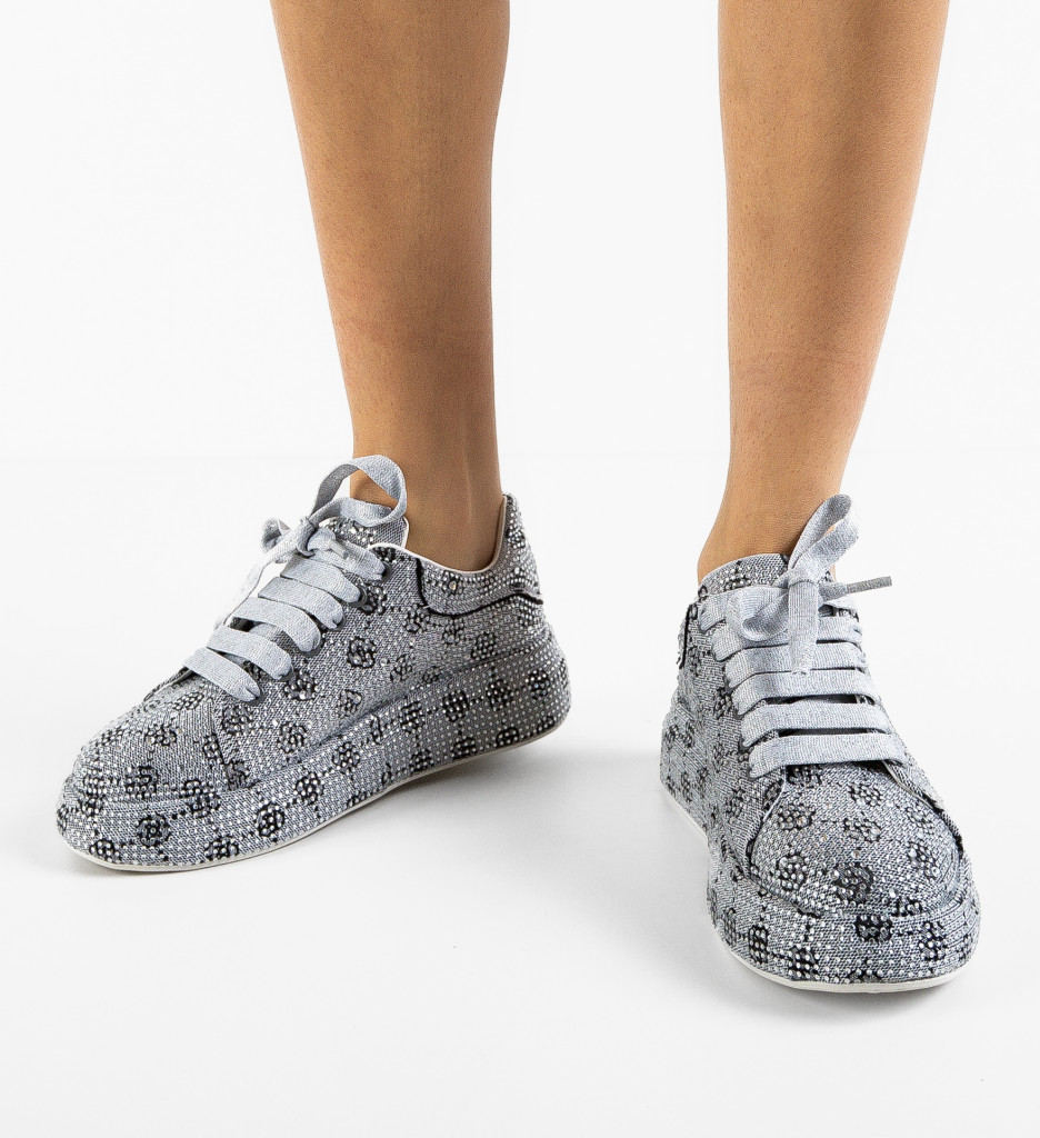 Sneakers Dama Behrooz Gri - Confort & Stil - imagine 2