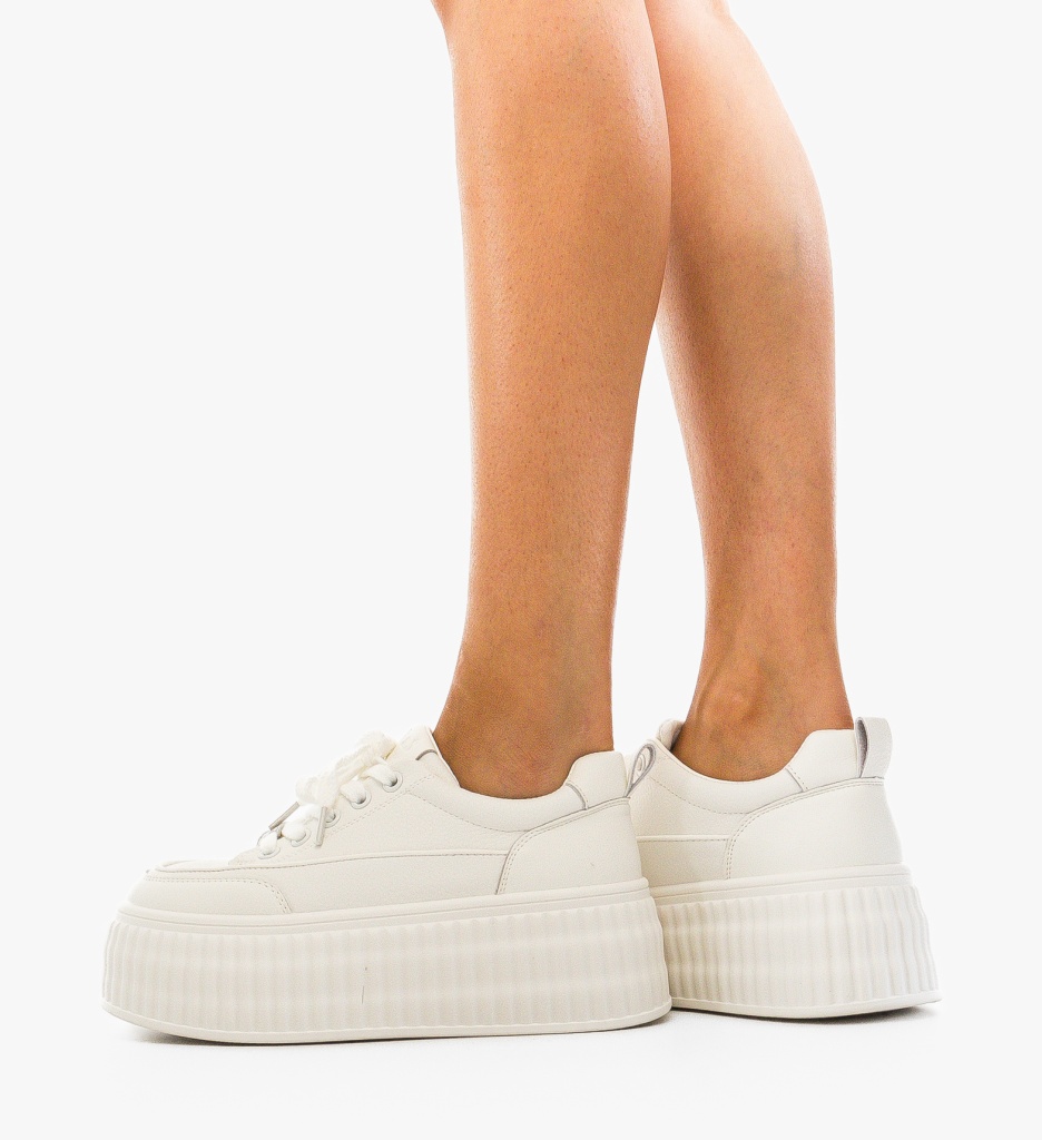 Sneakers Dama Staty Albi - Confort și Stil - imagine 3